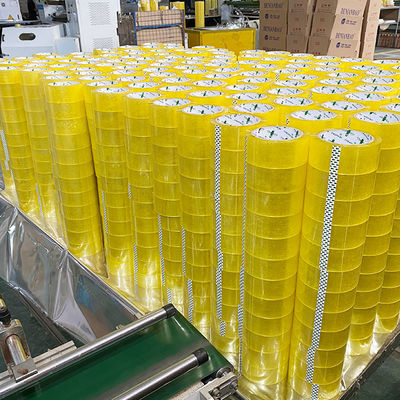 Καλή τιμή. Διαφανής κίτρινη προσαρμοσμένη κολλήμενη ταινία για ταινία σφράγισης χαρτονιού σε απευθείας σύνδεση